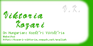 viktoria kozari business card